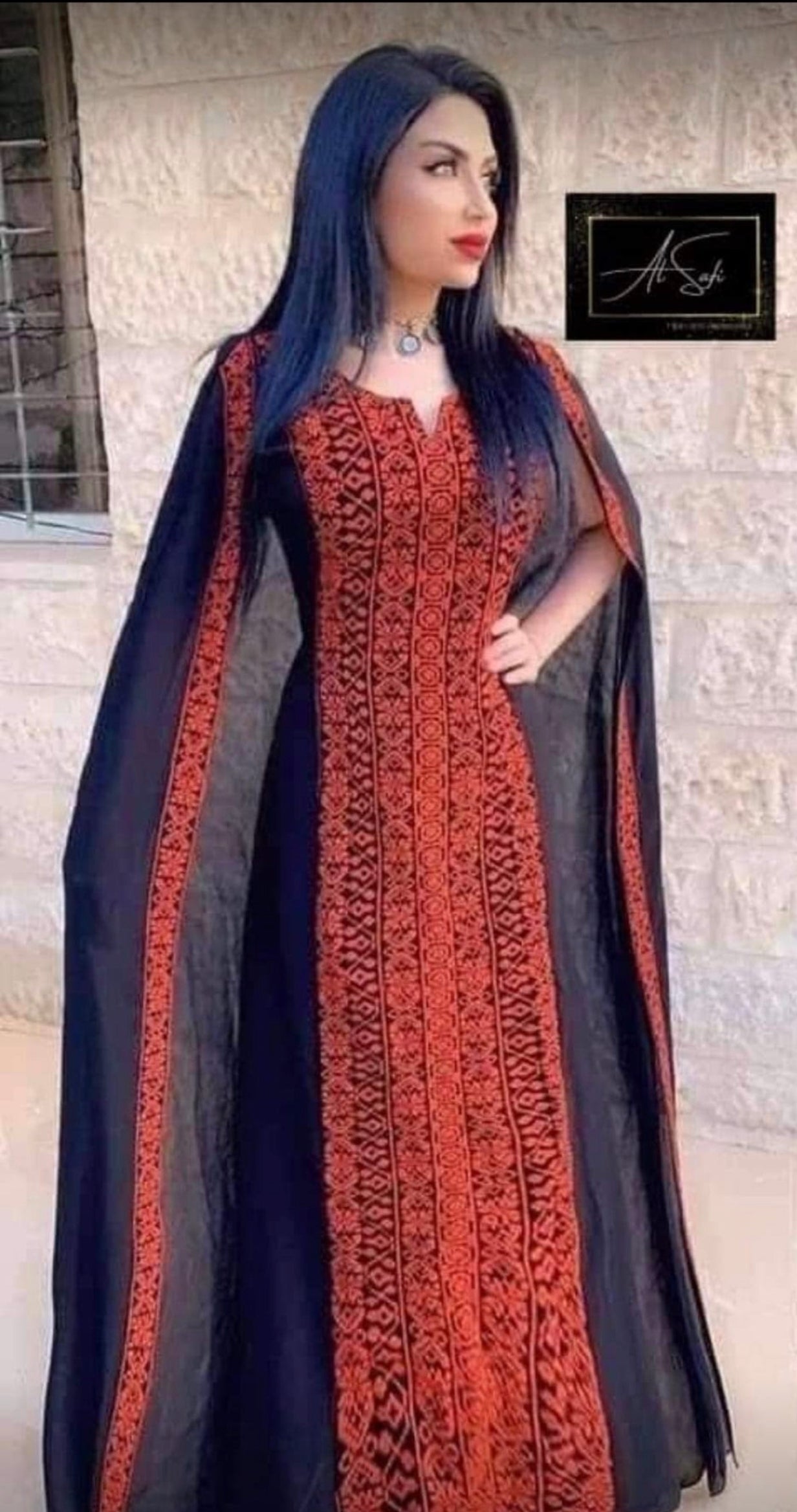 Jordanian Palestinian Dress Abaya THOBE / KAFTAN (Embroidered)