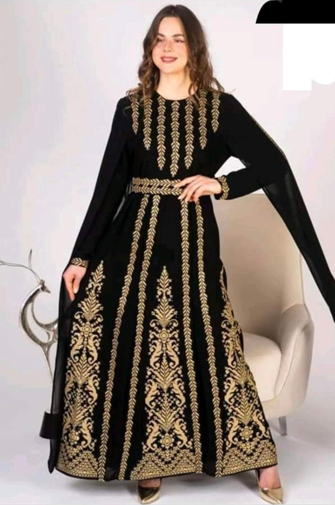 Jordanian Palestinian Dress Abaya THOBE / KAFTAN (Embroidered)
