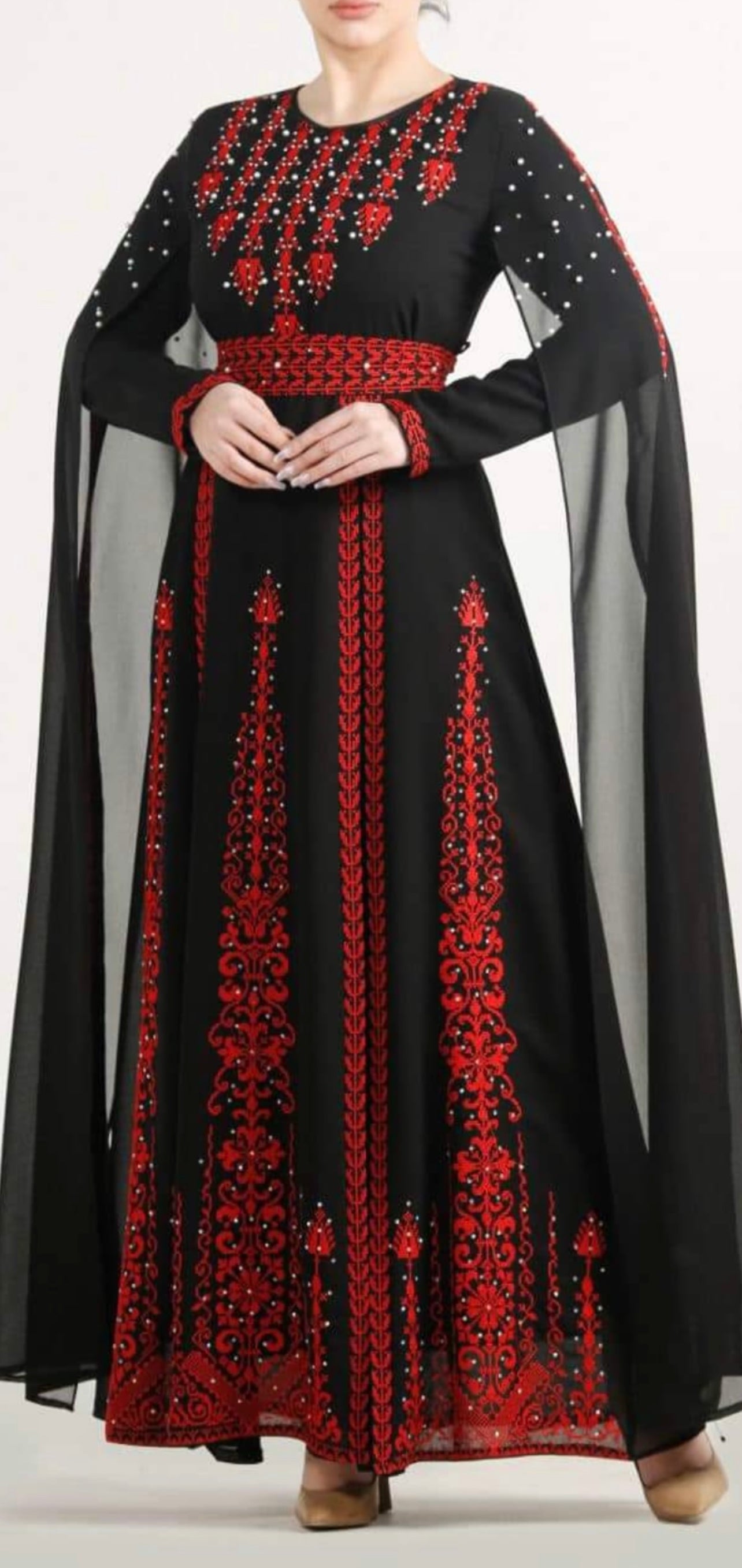 Jordanian Palestinian Dress Abaya THOBE / KAFTAN (Embroidered)