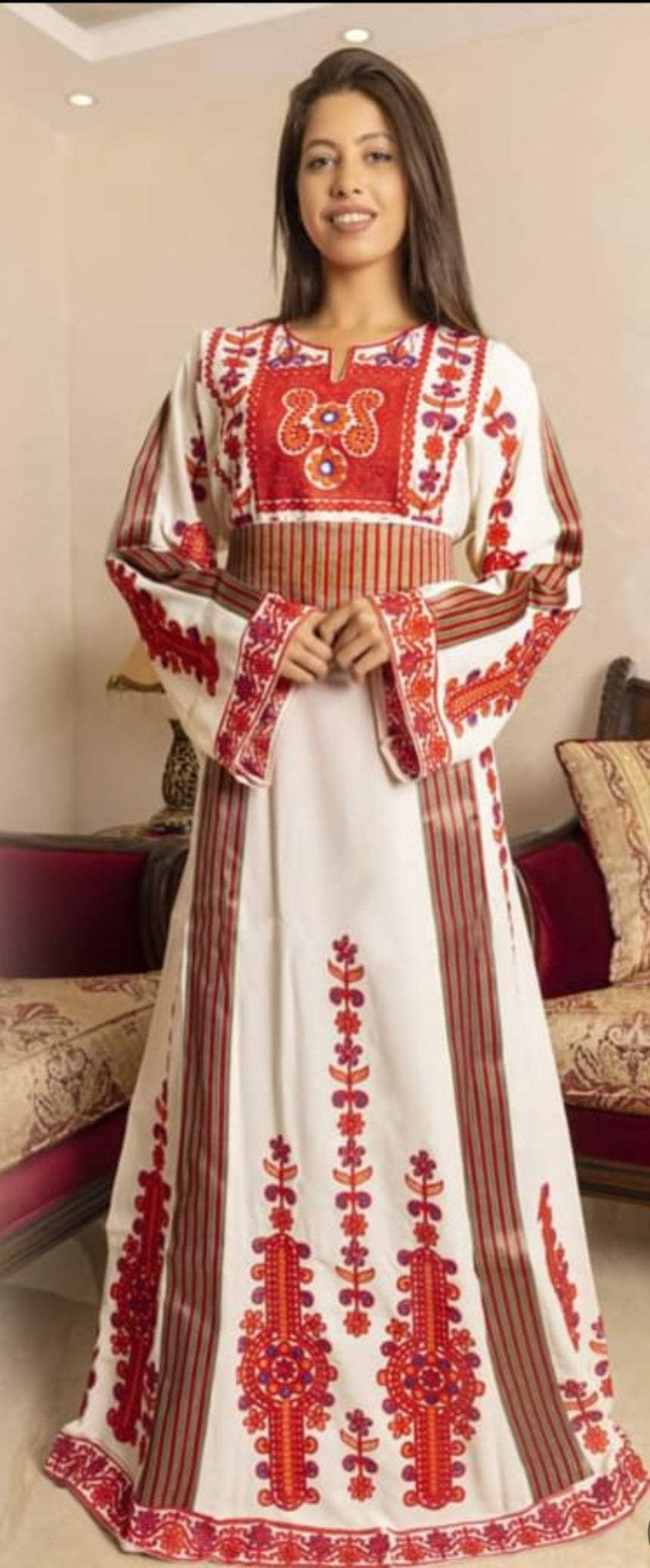 Jordanian Palestinian Dress Abaya THOBE / KAFTAN (Embroidered)