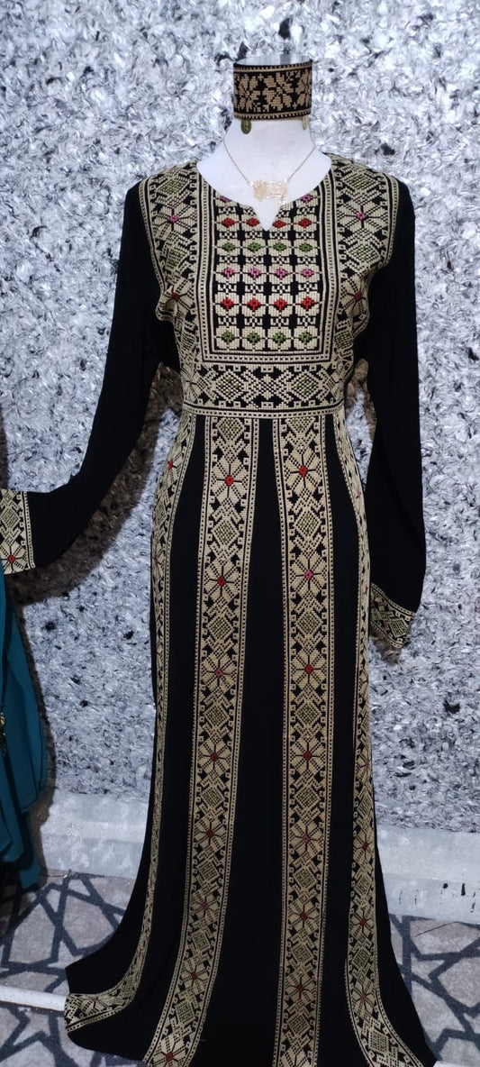 Jordanian Palestinian Dress Abaya THOBE / KAFTAN (Embroidered)